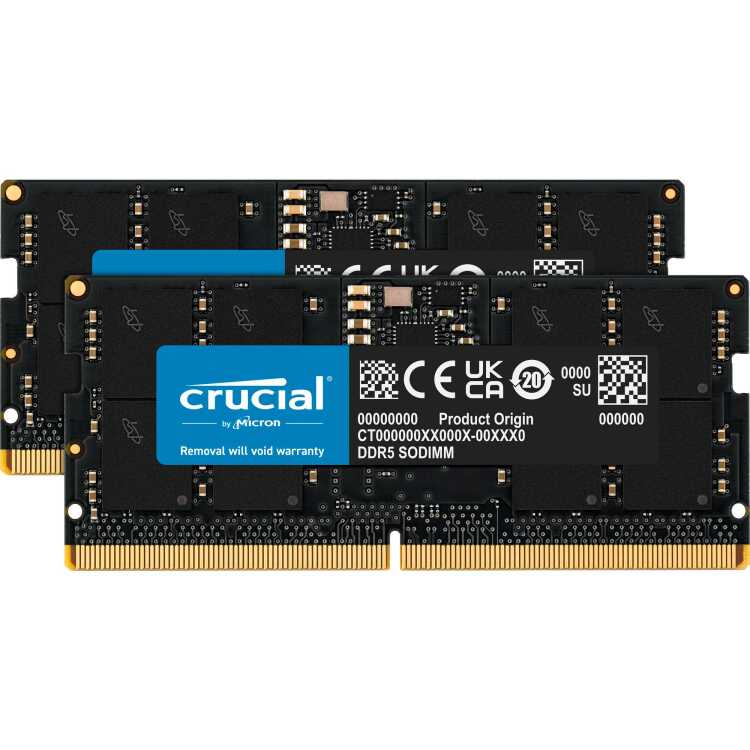 Crucial 16 GB DDR5-4800 Kit werkgeheugen CT2K8G48C40S5 aanbieding